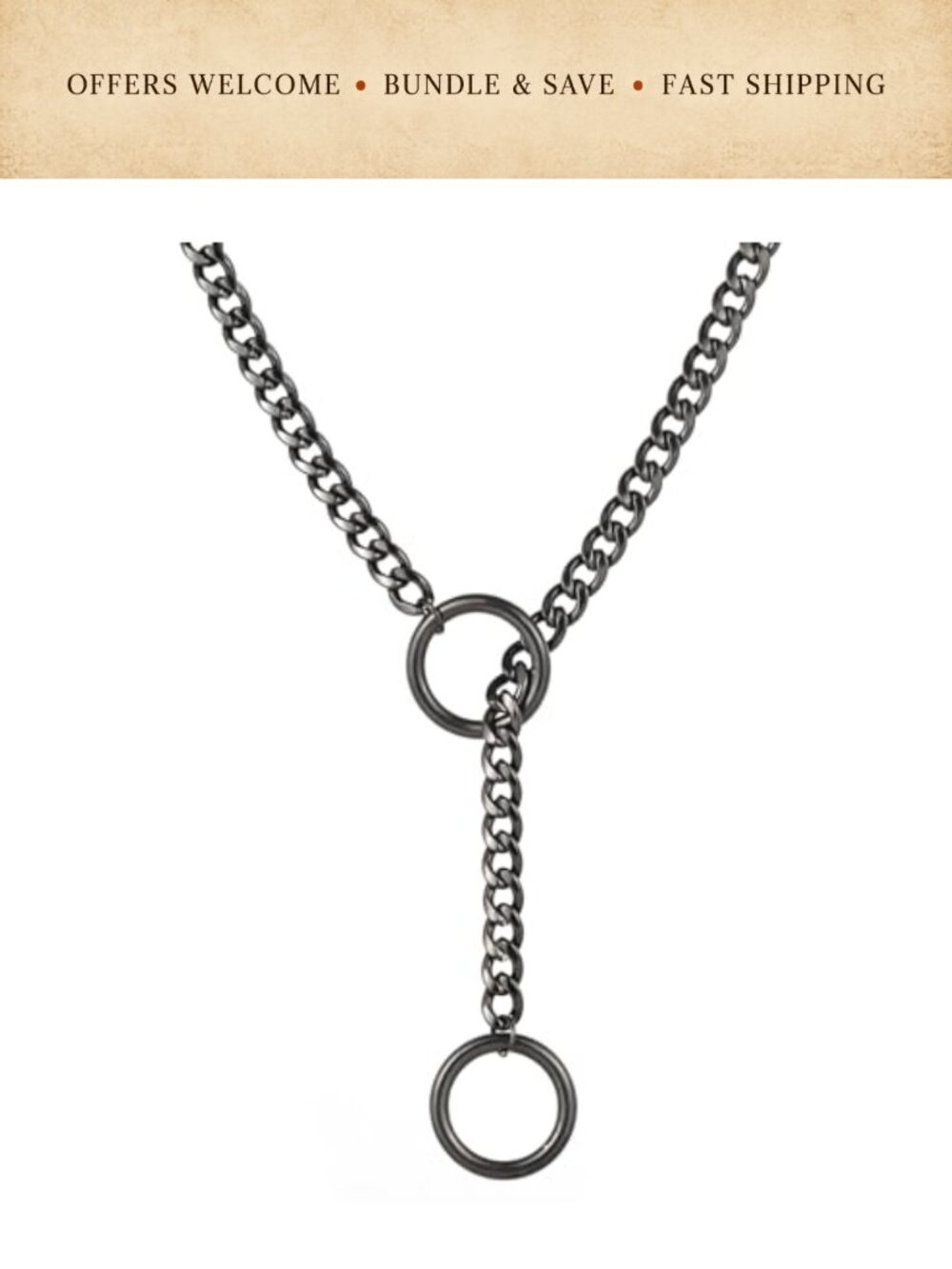 Stainless Steel Heart Slip Chain Choker Necklace Cuban Link Y-Necklace